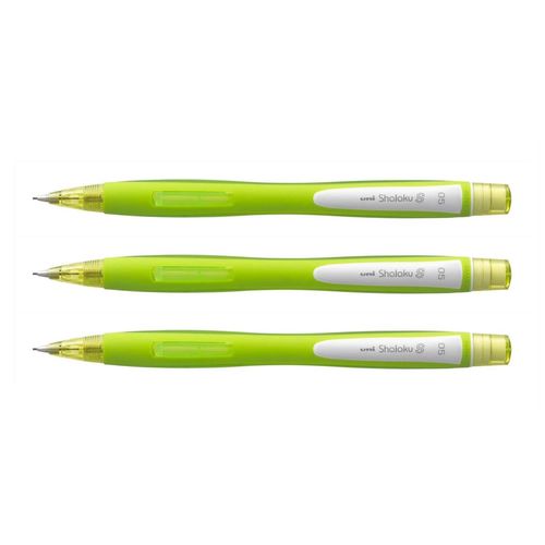 Uni-Ball Lot De 3 Porte-Mines Shalaku S M5228 Grip 0,5mm Vert Pomme