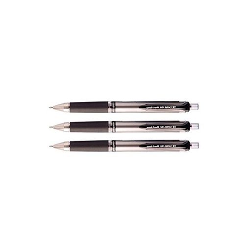 Uni-Ball Lot De 3 Rollers Encre Gel Impact Signo Broad Umn152/10s Auto Rtractable Grip Pointe Large 1mm Noir