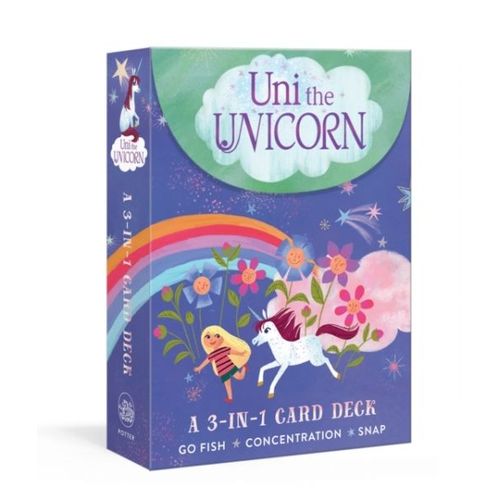 Uni The Unicorn: A 3-In-1 Card Deck: Card Games Include Go Fish, Concentration, And Snap    Format Poche 