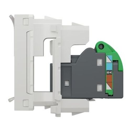 Unica - Prise Rj45 Simple - Cat 6a Blind Stp Ftp - 1 Mod - Blanc - Mca Seul