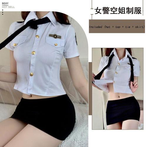 Uniforme D'officier De Cosplay Pour Femmes, Tenue rotique, Robe Lisse Et Extensible, Lingerie De Policier, Costumes De Jeu De Rle