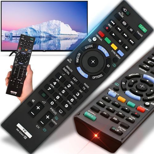 Universal Smart Tv Remote Control, 2 X Aaa Power Supply, Plug & Play, Sony Remote Control Replacement, No Programming Required, Abrasion Resistant, Black