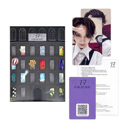 Seventeen - Best Album [17 Is Right Here] (Wevers Albums Ver.) Card Holder + Qr Card + Photocard + User Guide + 2 Pin Badges + 4 Extra Photocards - 