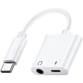 Unnderwiss Adaptateur Casque【Certifié MF】 2 en 1 Lightning vers Jack 3,5 mm  Prise AUX câble de Charge Compatible avec iPhone 14/13/12/11/XS/XR/8/7