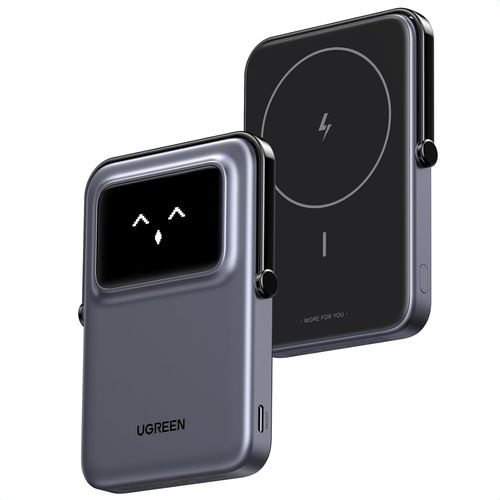 Uno Batterie Externe Magntique Sans Fil Pliable 5000mah Power Bank Induction Usb C Charge Rapide Emoji Affichage Mode Veille Compatible Avec Magsafe Iphone 16 Plus Pro Max 15 14[Ind6170856]