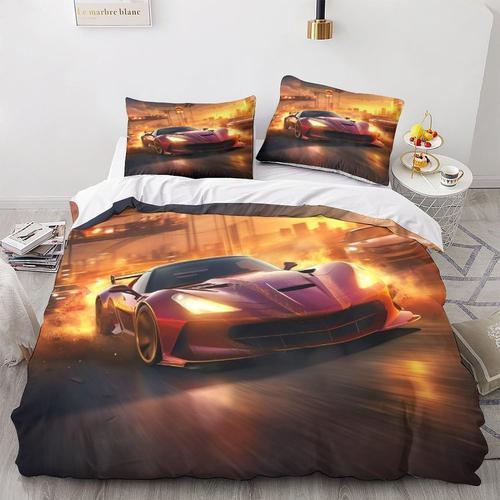 Urban D Printneed For Speed Parure De Lit PiCes En Microfibre Avec Fermeture Clair Pour Enfants Et Adultes Avec Housse De Couette Et Taies D'oreiller King Size