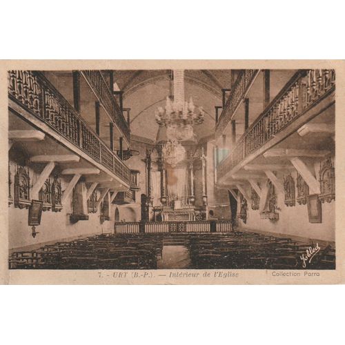 Urt . Intrieur De L' Eglise . Pyrnes Atlantiques.1948