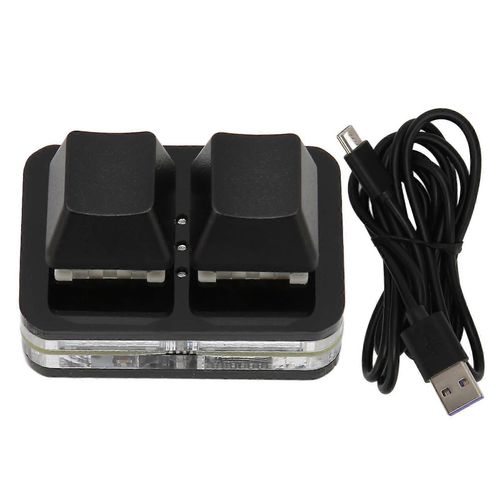 USB 2 Cl Mini Clavier Personnalis RVB LED Rtroclairage Macro Programmation Clavier pour Windows pour OS X pour Linux Noir