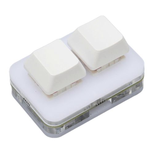 USB 2 Touches Mini Clavier Personnalis RVB LED Rtroclairage Macro Programmation Clavier pour Windows pour OS X pour Linux Blanc