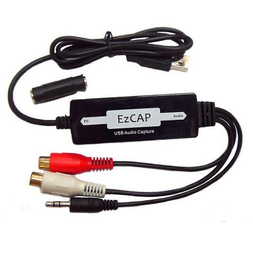 USB 3.5mm Audio Capture Grabber Edit Cble audio vers numrique pour l'enregistrement d'une cassette audio analogique vers