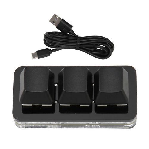 USB 3 touches Mini clavier RVB LED rtro-clairage prend en charge le clavier de programmation de macros OSU HID remplaable  chaud pour Windows pour OS X pour Linux Noir