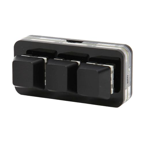 USB 3 touches Mini clavier RVB LED rtro-clairage prend en charge le clavier de programmation de macros OSU HID remplaable  chaud pour Windows pour OS X pour Linux Noir