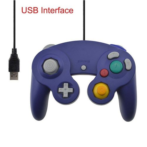 Usb Bleu - Usb Wired Controller Joypad Joystick For Nintendo For Gamecube For Ngc Gc For Pc For Mac Computer Pad
