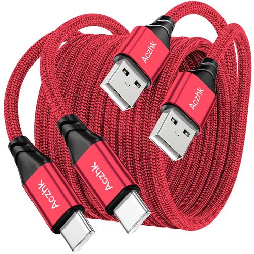 USB C Cable,3.3ft 3.1A Nylon Fast Charging & Sync USB C Cable for Samsung S10/S9/S8te 10te 9,Huawei P30/P20/Mate 20,Sony Xperia (Red)