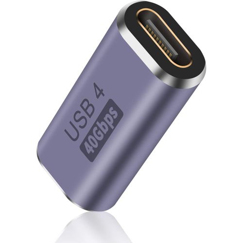 Usb C Coupleur 40Gbps, Adaptateur Usb C Femelle Vers Femelle Supporte 8K@60Hz Et 100W De Charge Rapide, Compatible Avec Thunderbolt 3/4, Type C Interface Devices[GBP6274203]