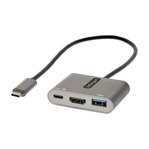 StarTech.com Adaptateur USB-C HDMI, Adaptateur Multiport USB-C vers HDMI 4K, 100W PD Passthrough, Hub USB 3.0 5Gbps (1xType-C/1xA), Mini Dock USB-C, Station d'accueil portable USB-C (CDP2HDUACP2)...