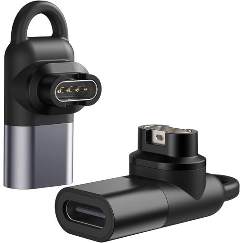 Usb C To Garmin 2-Pack 90 Degree Type C Charger Cable Connector Data Transfer Compatible With Garmin Fenix 7/7s/7x/6/6s/6x/5/5s/5x/Forerunner 245/255,Black+Grey