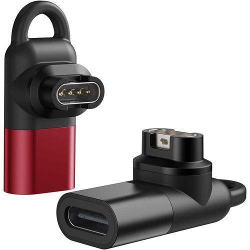 Usb C To Garmin 2-Pack 90 Degree Type C Charger Cable Connector Data Transfer Compatible With Garmin Fenix 7/7s/7x/6/6s/6x/5/5s/5x/Forerunner 245/255,Black+Red