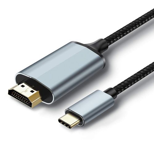USB C to HDMI Cable1,8M,Type c to HDMI Adapter 4K Thunderbolt 3 to HDMI Cable Compatible with MacBook Pro,MacBook Air,Ipad Pro,Samsung S20/Note10/S10,HuaWei Mate 30/20 HuaWei P30/20.[W590]