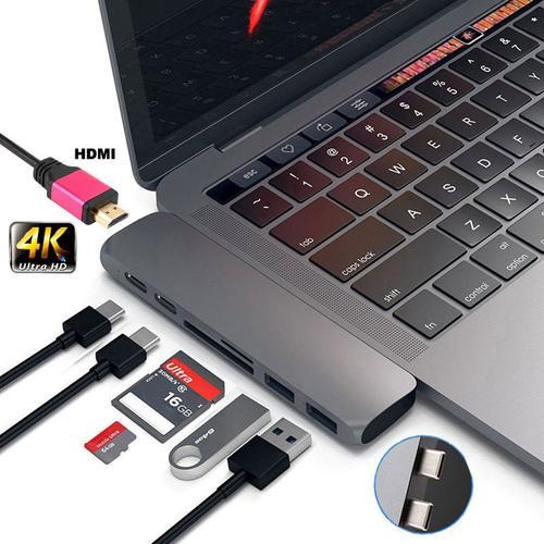 USB de type C-C Adaptateur Hub USB 3.0 Double Polt Avec HDMI pour MacBook Pro GY de2781