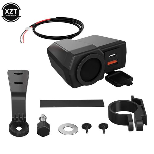Usb Et Type C - Chargeur Usb Type C Qc3.0 Pour Moto Et Touristes, Charge Rapide, Voltmtre, Affichage Numrique Therye.Com, 3,4 A, Prise De Chargeur De Tlphone Portable