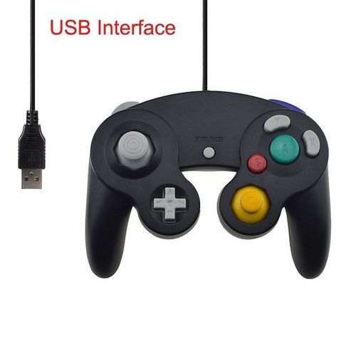 Usb Noir - Usb Wired Controller Joypad Joystick For Nintendo For Gamecube For Ngc Gc For Pc For Mac Computer Pad