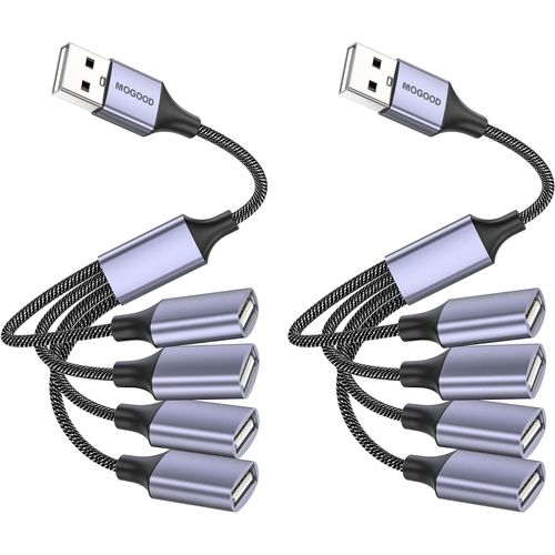 USB Splitter,4 in 1 USB Cable,USB Hub USB to USB Adapter,Multi-Socket USB Splitter,USB to 4 USB Female Cable Converter Multi USB Ports USB USB Power Extension Cord for PC/Car/Laptop/U Disk/TV.[G150]