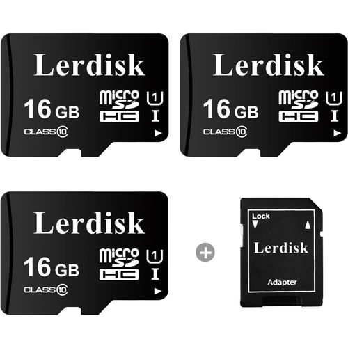 Usine en Gros Lot de 3 Cartes Micro SD 16Go U1 C10 MicroSDHC UHS-I Produit par Le Titulaire de Licence du Groupe 3C (16Go)