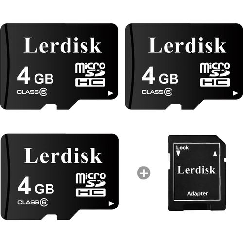 Usine En Gros Lot De 3 Cartes Micro Sd 4Go C6 Microsdhc Produites Par Le Titulaire De Licence Du Groupe 3C (4Go)[LOT6240712]