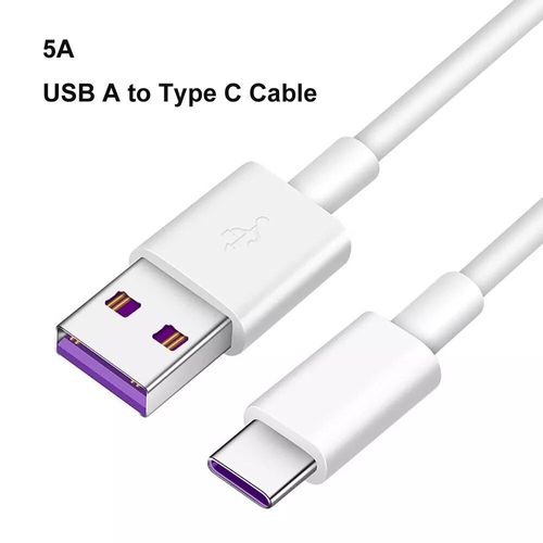 Uslion-Cble Usb Type-C 5a Pour Recharge Rapide Et Transfert De Donnes,Cordon De Chargeur Usb-A Vers Usb-C Pour Tlphone Samsung S22,S21,Xiaomi 12 Pro,Mi 11,Note 10 - Type 5a Usb A To Usb C-1m