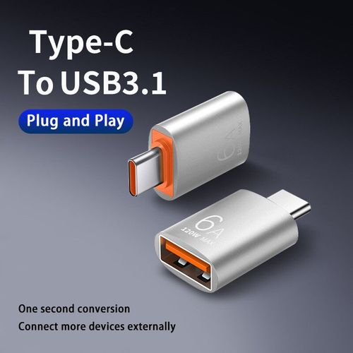 Uthai-Adaptateur Otg De Type C Vers Usb 3.1,Convertisseur Mle Vers Femelle Pour Tablette Android Tpc,Adaptateur De Conversion De Donnes Usb 3.0 - Type Silver