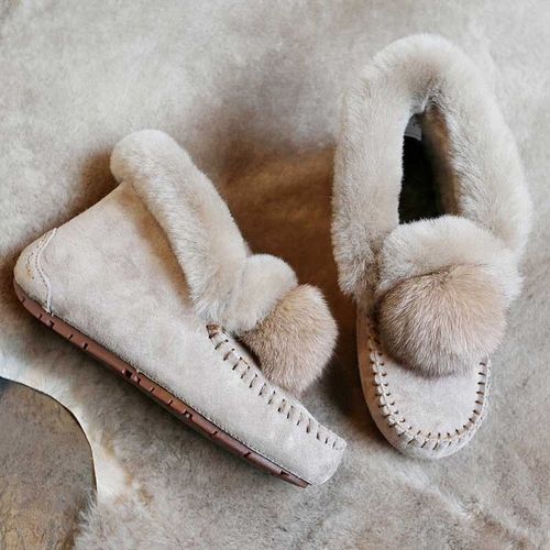 Uuto Qv-Mocassins En Cuir Group Pour Femme,Chaussures Plates Classiques,Fourrure Group,Mode Hiver,2023 - 38