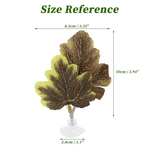 Uxcell Lit De Poisson Betta Artificiel Simulation Lit De Feuilles Betta Coussin De Hamac Avec Ventouse Dcor D'aquarium Fournitures De Poisson #C