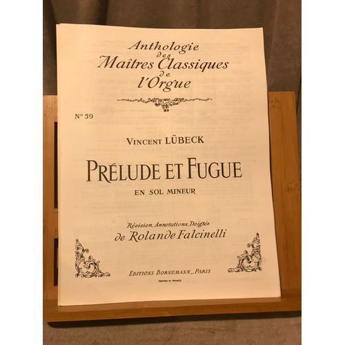 V. Lubeck Prlude Fugue Sol Min. Partition Orgue Anthologie Bornemann Falcinelli