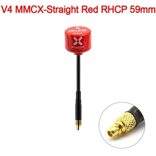 V4 Rouge Mmcx-S 59 Mm - Original Enracin Eer Sucette 4 V4 Antenne  Gain lev 5.7g 2.6dbi Rhcp Sma Rp-Sma Ufl Droite/Angle Mmcx Pour Frekouracing Drone