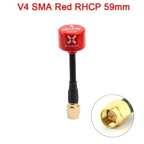 V4 Rouge Sma 59 Mm - Original Enracin Eer Sucette 4 V4 Antenne  Gain lev 5.7g 2.6dbi Rhcp Sma Rp-Sma Ufl Droite/Angle Mmcx Pour Frekouracing Drone