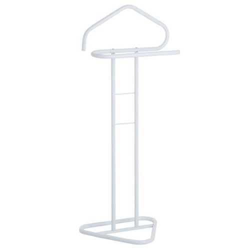 Valet De Chambre Valet De Nuit Camilo Chevalet De Nuit Avec Cintre Pour Veste Et Portant Pour Pantalons, En Mtal Laqu Blanc