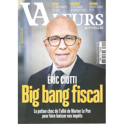 Valeurs Actuelles 4611 Eric Cioti Meloni Big Bang Fiscal