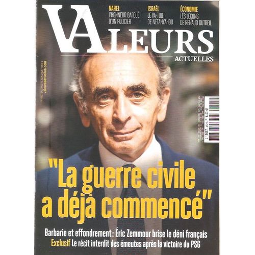 Valeurs Actuelles 4621 Zemmour Nahel Israel Renaud Dutreil