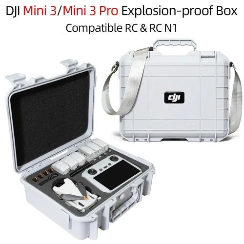 Valise Anti-Tension Vpn Pour Dji Avmimini 4 Pro,Mini 3,Air2s,Air 3,Accessoires De Importateur  Une Sangle,tui De Rangement,Sac Lanc Blanc - Type Mini 3 Mini 3 Pro