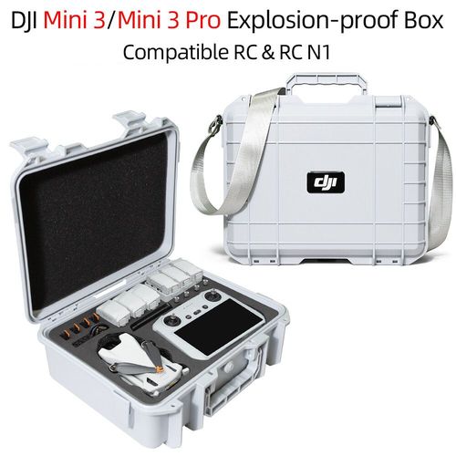 Valise Blanche  Sangle Unique Pour Accessoires De Importateur,tui De Rangement Pour Dji Avmimini 3,Mini 4 Pro,Air 2s,Air3 Vpn - Type Mini 3 Mini 3 Pro