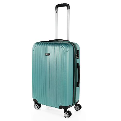 Valise Trolley 66 Cm En Abs. Rigide Et Lgre. Poigne Tlescopique, 2 Anses Rtractables, 4 Roues. Taille Moyenne. Cadenas  Combinaison T71560