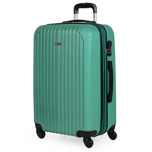 Valise Trolley 66 Cm En Abs. Rigide Et Lgre. Poigne Tlescopique, 2 Anses Rtractables, 4 Roues. Taille Moyenne. Cadenas  Combinaison T71560