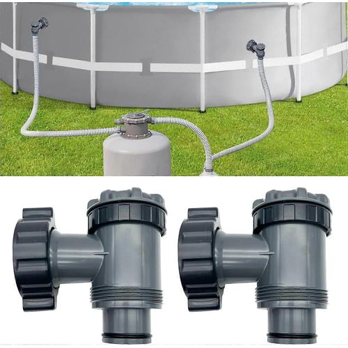 Vanne D'entre/Sortie Compatible Avec Coleman, Intex, Bestway, Pompe De Filtration De Piscine Hors Sol, Pices De Rechange Pour Pompe De Piscine, Pour Tuyau De 38 Mm (B, Pa)