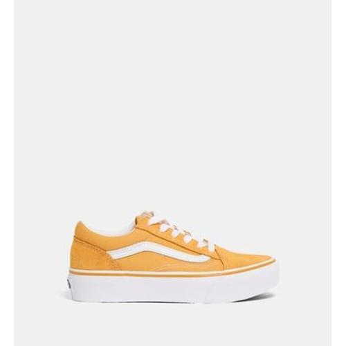 Vans - Baskets Basses Plateformes Old Skool Platform Mixtes - Jaune