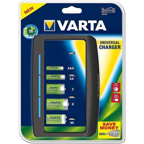 Varta Universal Charger - 5 - 8 H Chargeur De Batteries - (Pour 4xaa/4xaaa, 4xd, 4xc, 1x9v)