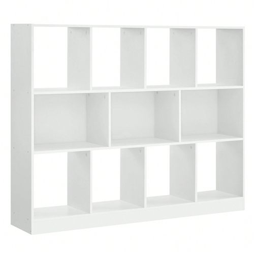 Bibliothque, tagre Rangement, Meuble Pour Dossier, Avec 8 Casiers Ouvers Et 3 Compartiments