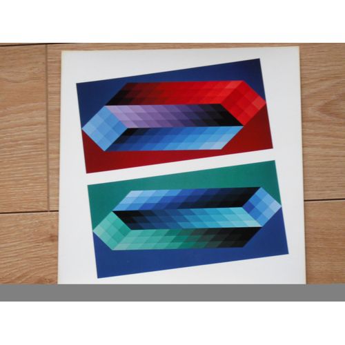 Vasarely - Hommage  L'hexagone - Editions Du Griffon Neuchatel 1971 - Tridim-T & Tridim-Tt