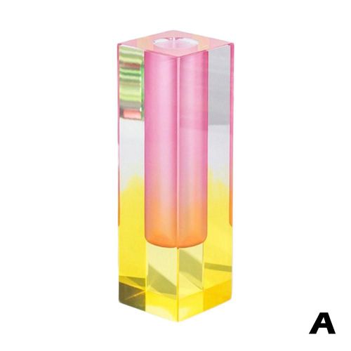 Vase  Fleurs En Acrylique 3d Gomtrique, Pot De Fleurs Nordique Color, Support De Fleurs Pour Dcorer La Maison, Fragile Pas X9s9