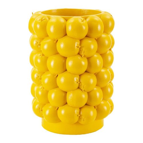 Vase Dcoratif Citrons, Jaune, 21x21x28 Cm, Epikasa